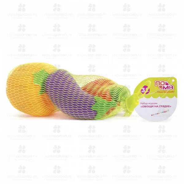 ПОМА Набор игрушек "Овощи на грядке" 3шт. с 3-х лет (51819) ✅ 37593/07052 | Сноваздорово.рф
