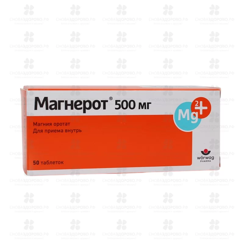 Магнерот таблетки 500мг №50 ✅ 12550/06169 | Сноваздорово.рф