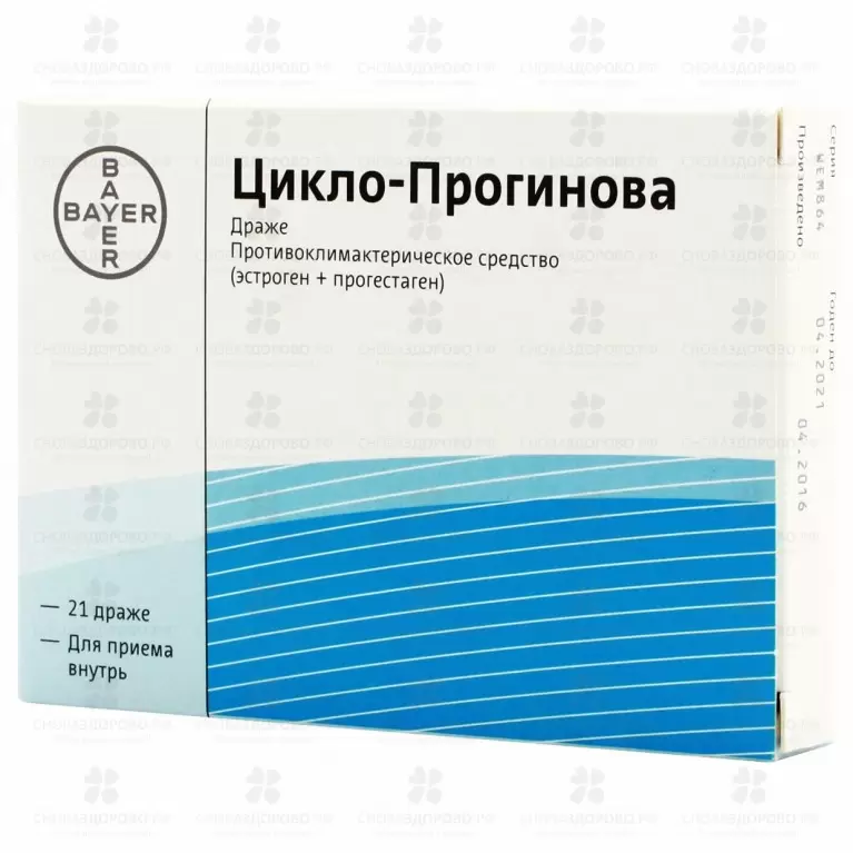 Цикло-Прогинова набор таблеток покрытых оболочкой 0,5мг+2мг+2мг №21 ✅ 30594/06215 | Сноваздорово.рф