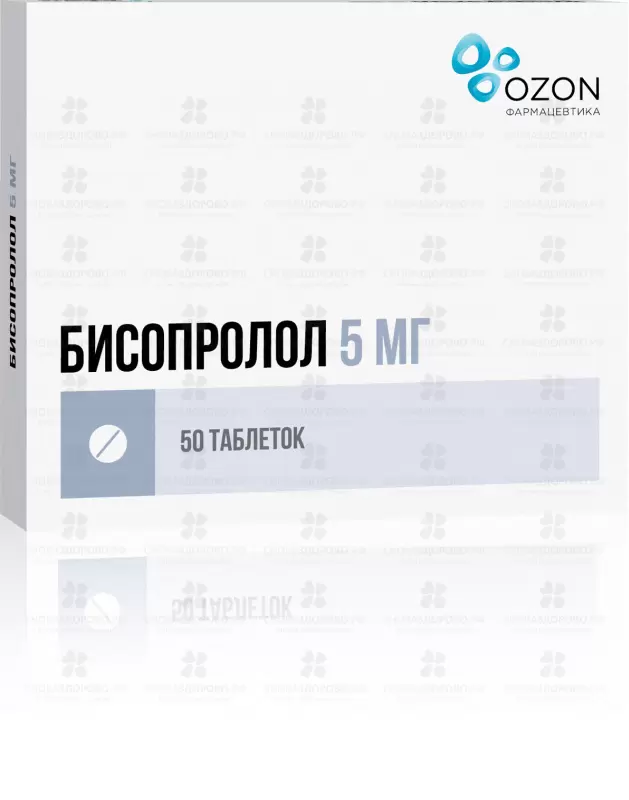 Бисопролол таблетки покрытые пленочной оболочкой 5мг №50 ✅ 21349/06162 | Сноваздорово.рф