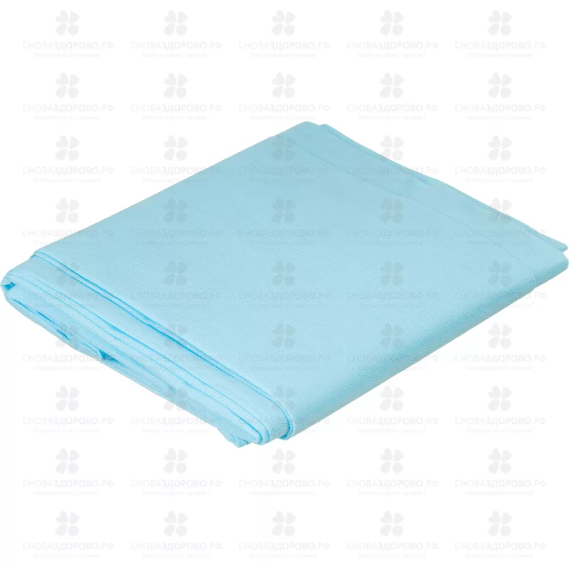 Простыня 2000*800мм на операционный стол голубая плотность 42 нестерильная ✅ 26365/06740 | Сноваздорово.рф