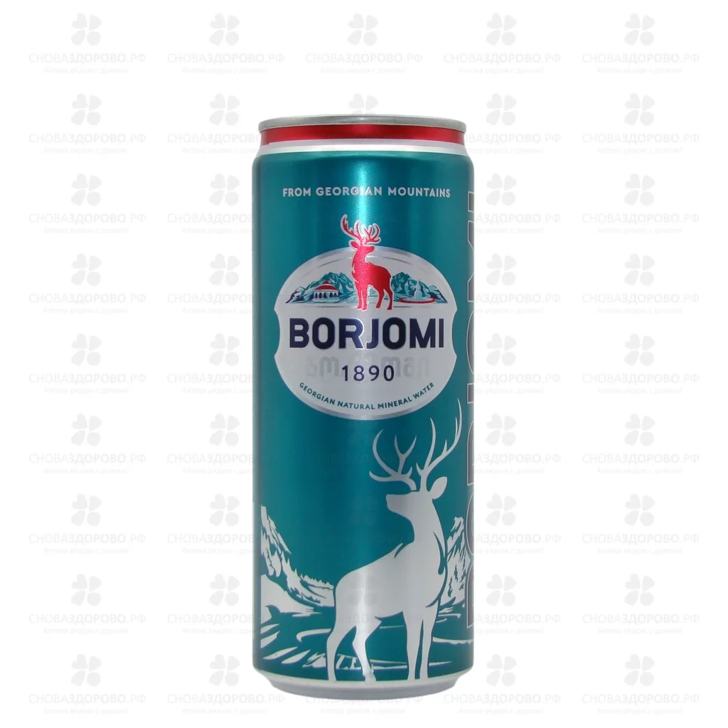 Вода минеральная Боржоми газированная 330мл ж/б ✅ 33812/07040 | Сноваздорово.рф