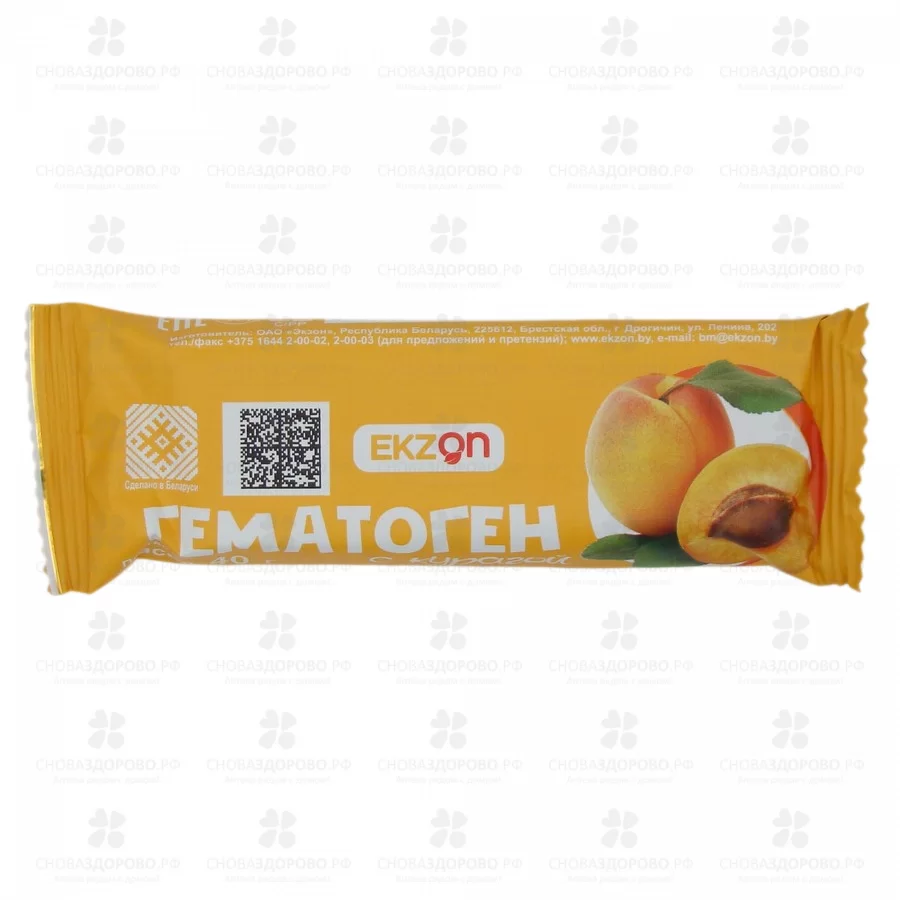 Гематоген с курагой 40г (БАД) ✅ 36150/08679 | Сноваздорово.рф