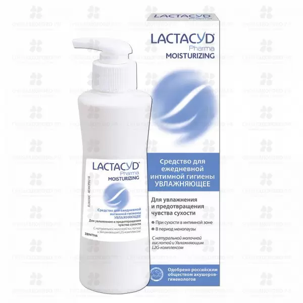 Лактацид Фарма Moisturizing 250мл средство для интимной гигиены (увлажнение/питание) ✅ 26218/06491 | Сноваздорово.рф