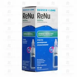 Раствор РеНю (ReNu) МультиПлюс 60мл для контактных линз ✅ 05522/06467 | Сноваздорово.рф