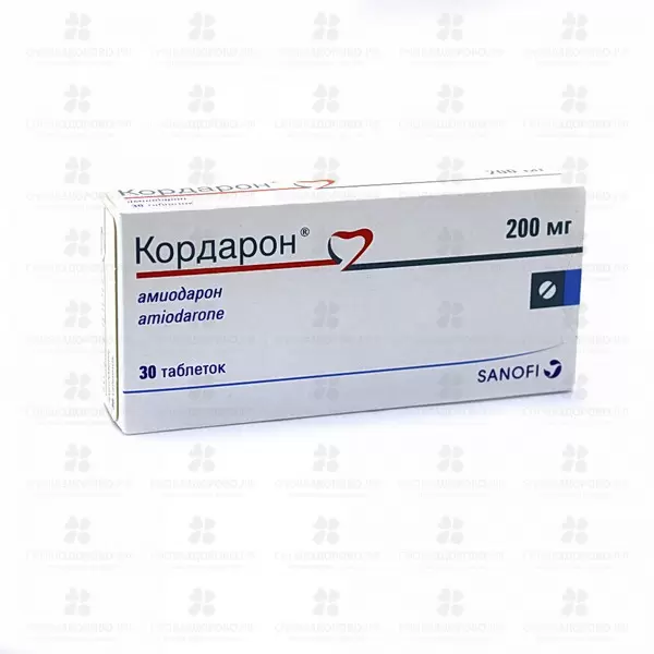 Кордарон таблетки 200мг №30 ✅ 00655/06184 | Сноваздорово.рф