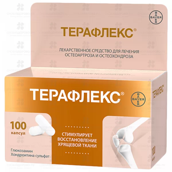 Терафлекс капсулы 500мг+400мг №100 ✅ 10435/06130 | Сноваздорово.рф