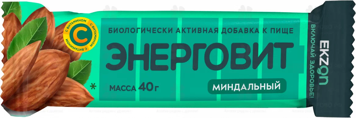 Энерговит миндальный 40г плитка (БАД) ✅ 36714/08679 | Сноваздорово.рф