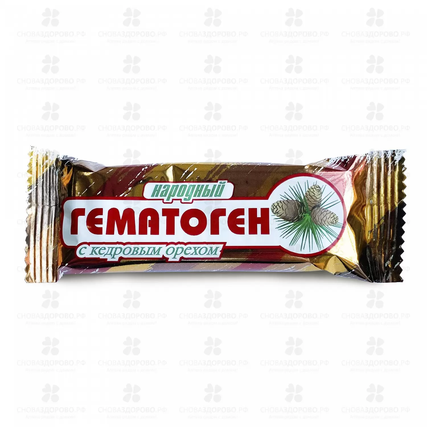 Гематоген НАРОДНЫЙ с кедровым орехом 40г (БАД) ✅ 20955/06419 | Сноваздорово.рф