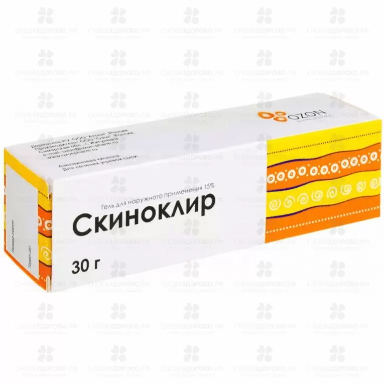 Скиноклир гель для наружного применения 15% 30г ✅ 38426/06162 | Сноваздорово.рф
