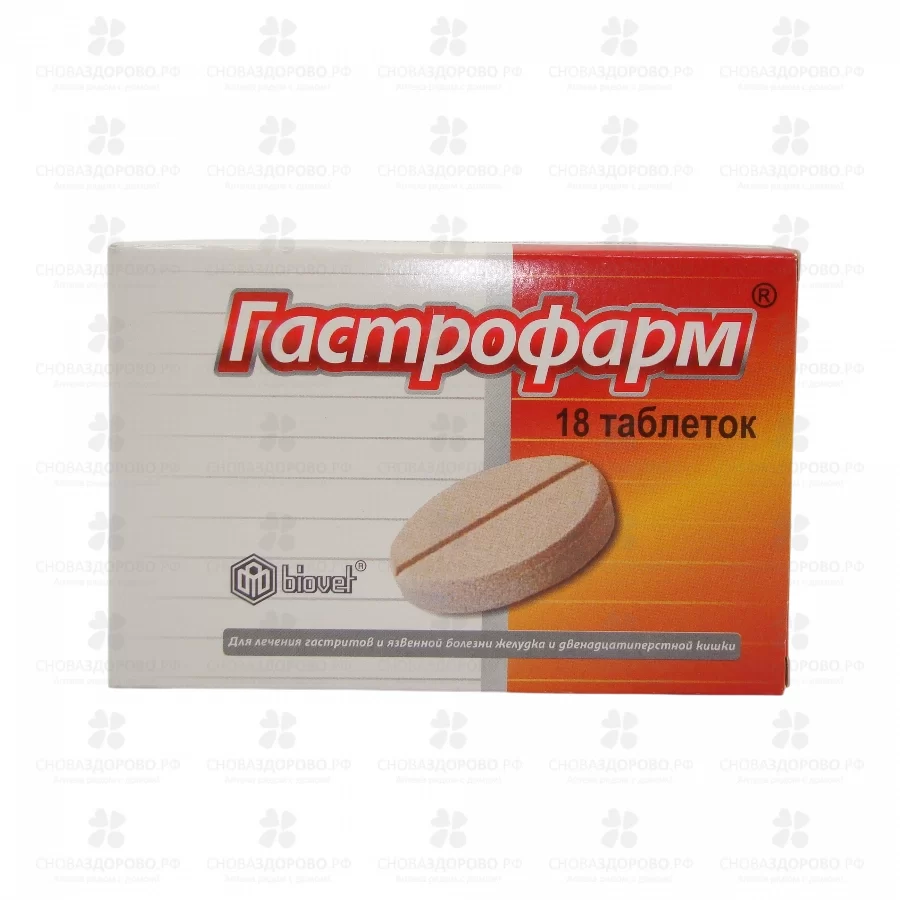 Гастрофарм таблетки №18 ✅ 01474/06717 | Сноваздорово.рф