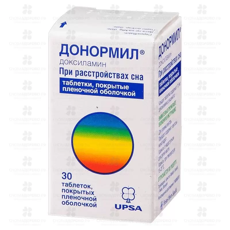 Донормил таблетки покрытые пленочной оболочкой 15мг №30 ✅ 01576/06589 | Сноваздорово.рф