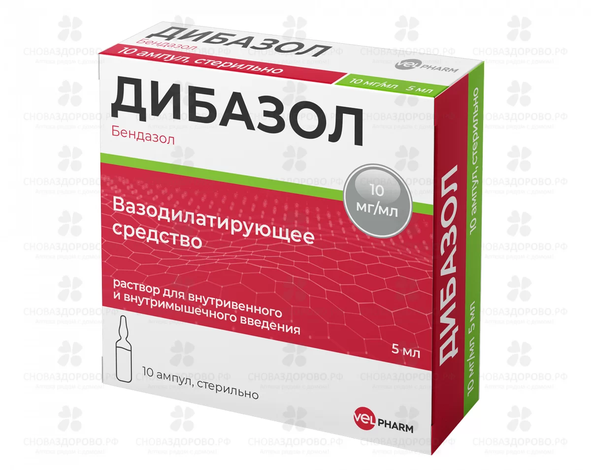 Дибазол раствор для внутривенного и внутримышечного введения 10мг/мл 5мл ампулы №10 ✅ 01133/07186 | Сноваздорово.рф
