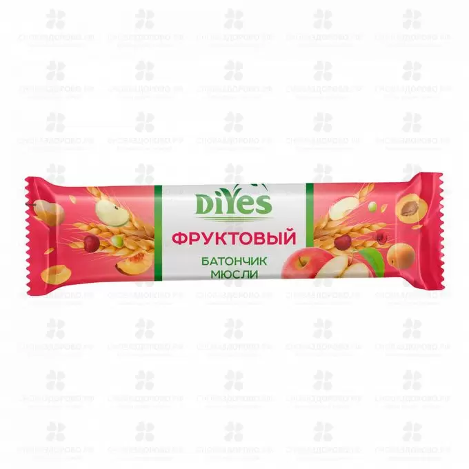 Батончик мюсли ДиYes Фруктовый 25г ✅ 38535/06990 | Сноваздорово.рф