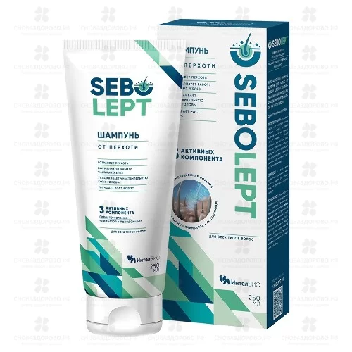 СебоЛепт Шампунь от перхоти 250мл д/всех типов волос ✅ 38173/08050 | Сноваздорово.рф