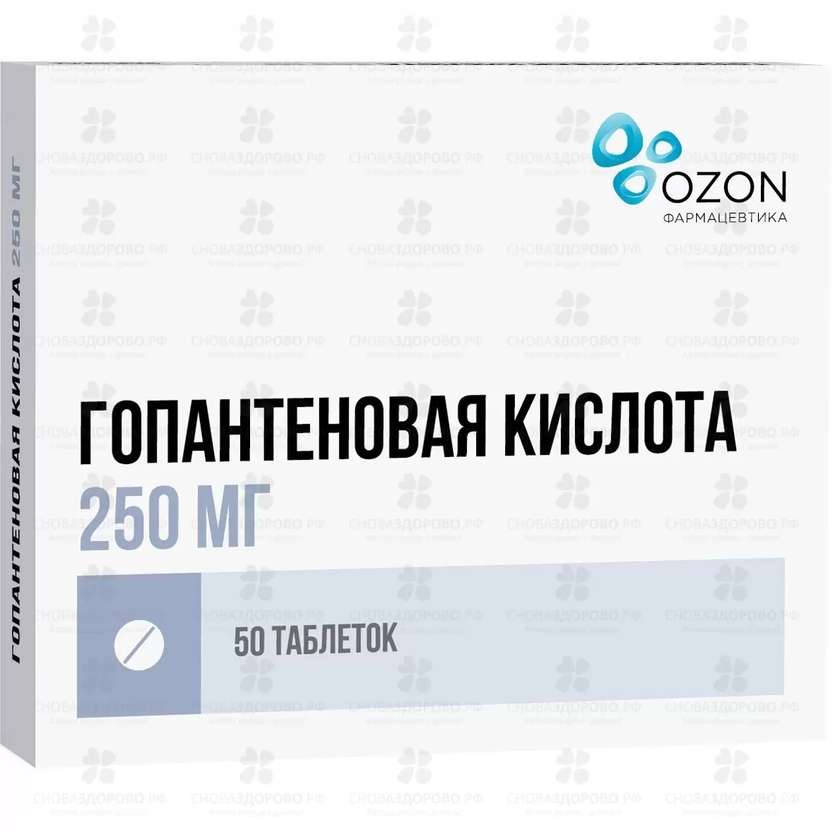 Гопантеновая кислота таблетки 250мг №50 ✅ 31754/06162 | Сноваздорово.рф