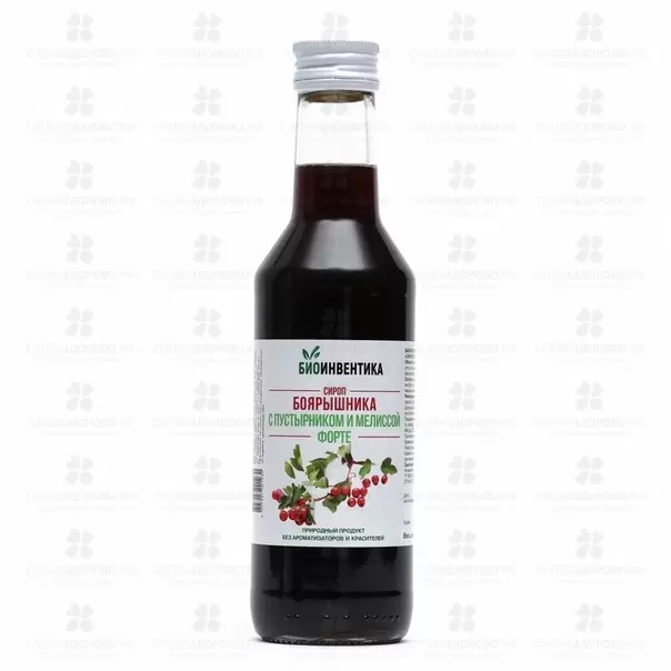 Сироп на сахаре Боярышника с пустырником и мелиссой форте 250мл (БАД) Биоинвентика ✅ 38374/06986 | Сноваздорово.рф