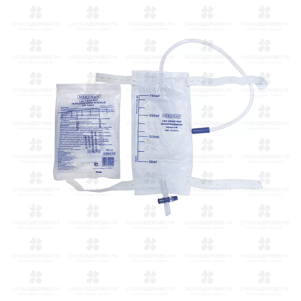Мочеприемник носимый 0,75л со спускным краном (ножной) ✅ 11327/06338 | Сноваздорово.рф