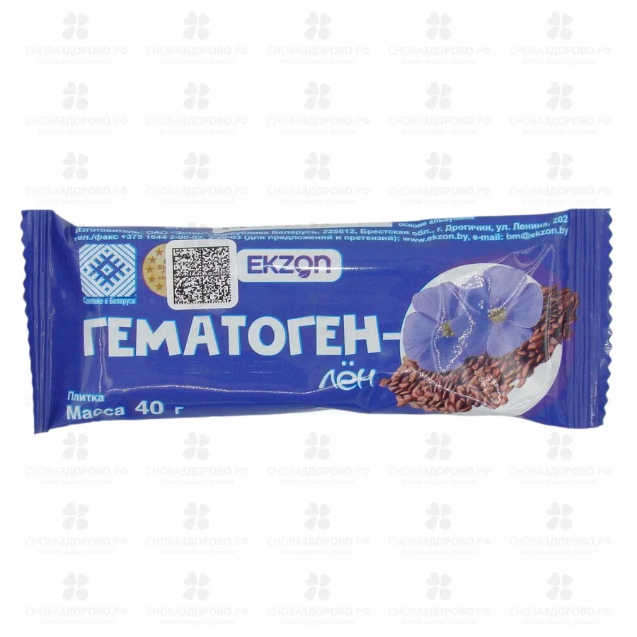Гематоген лен 40г (БАД) ✅ 36475/08679 | Сноваздорово.рф