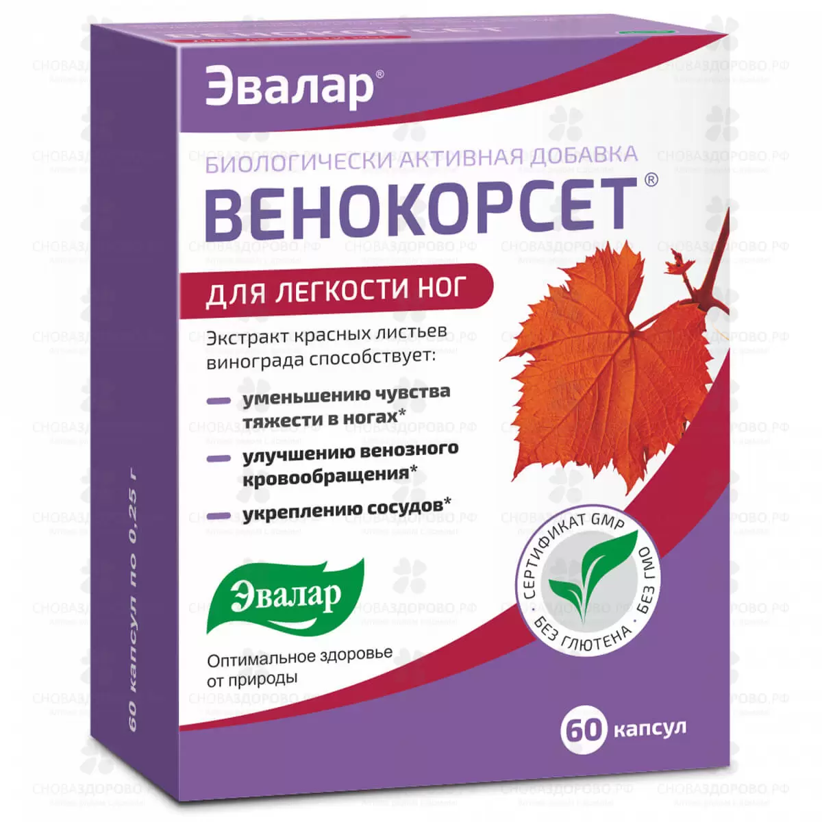 Венокорсет капсулы 0,25г №60 (БАД) ✅ 37342/06218 | Сноваздорово.рф