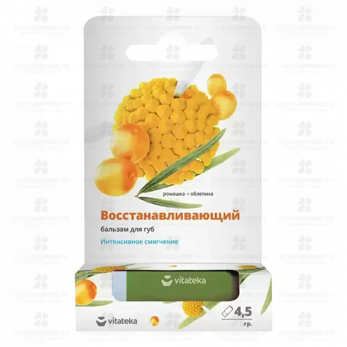 Витатека Бальзам д/губ Ромашка/Облепиха 4,2г Восстанавливающий ✅ 35900/06739 | Сноваздорово.рф
