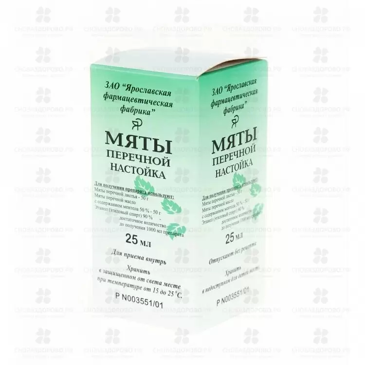 Мяты перечной настойка 25 мл флакон ✅ 01447/06228 | Сноваздорово.рф