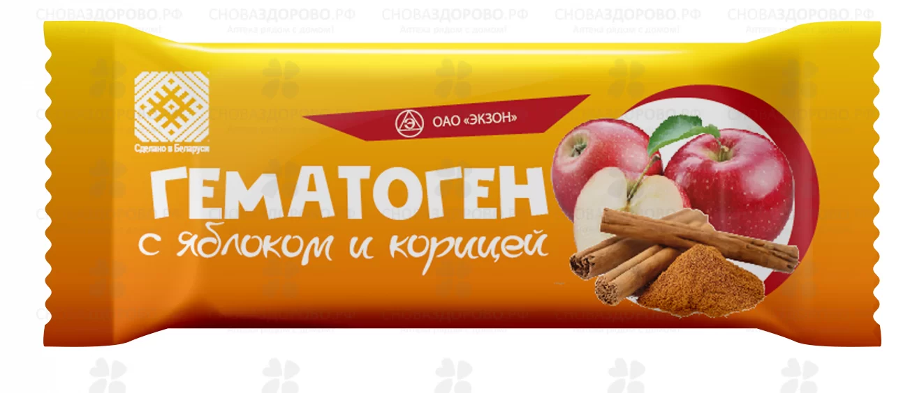 Гематоген  с яблоком и корицей 40г (БАД) ✅ 36710/08679 | Сноваздорово.рф