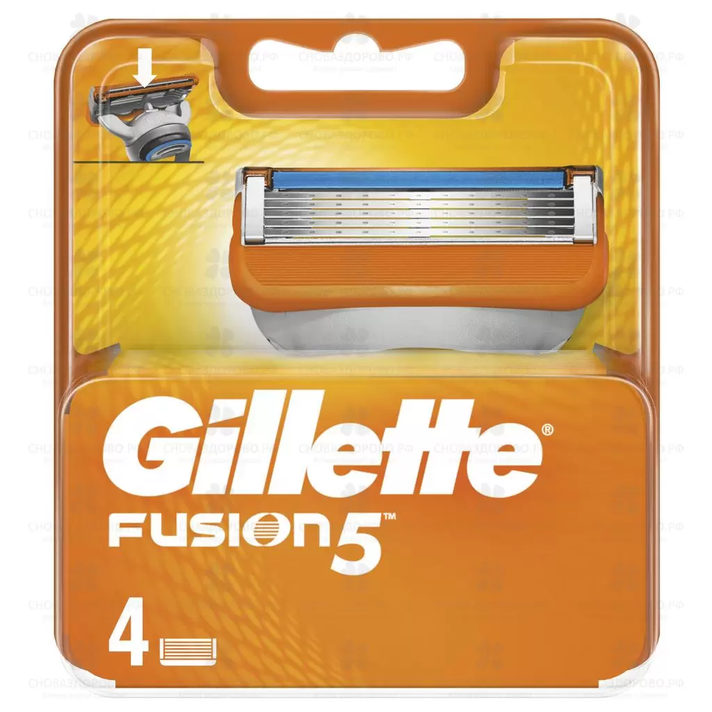 Gillette Кассеты сменные для бритья FUSION №4 ✅ 40731/07768 | Сноваздорово.рф