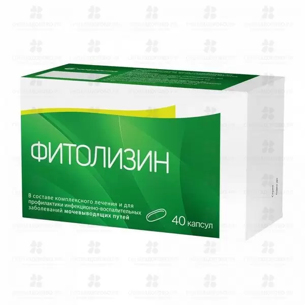 Фитолизин капсулы №40 ✅ 34950/06685 | Сноваздорово.рф