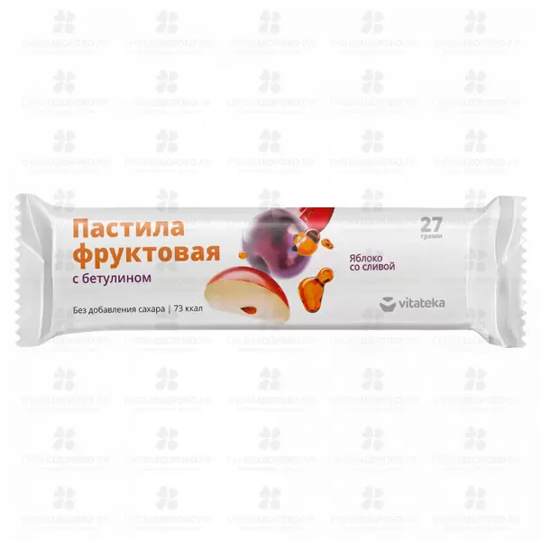 Витатека Пастила фруктовая яблоко/слива 27г ✅ 36633/08738 | Сноваздорово.рф