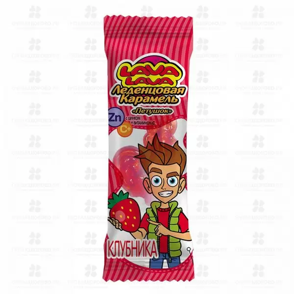 Карамель леденцовая Лава Лава с Цинком и Витамин С Петушок (клубника) 17г БАД ✅ 43254/06372 | Сноваздорово.рф