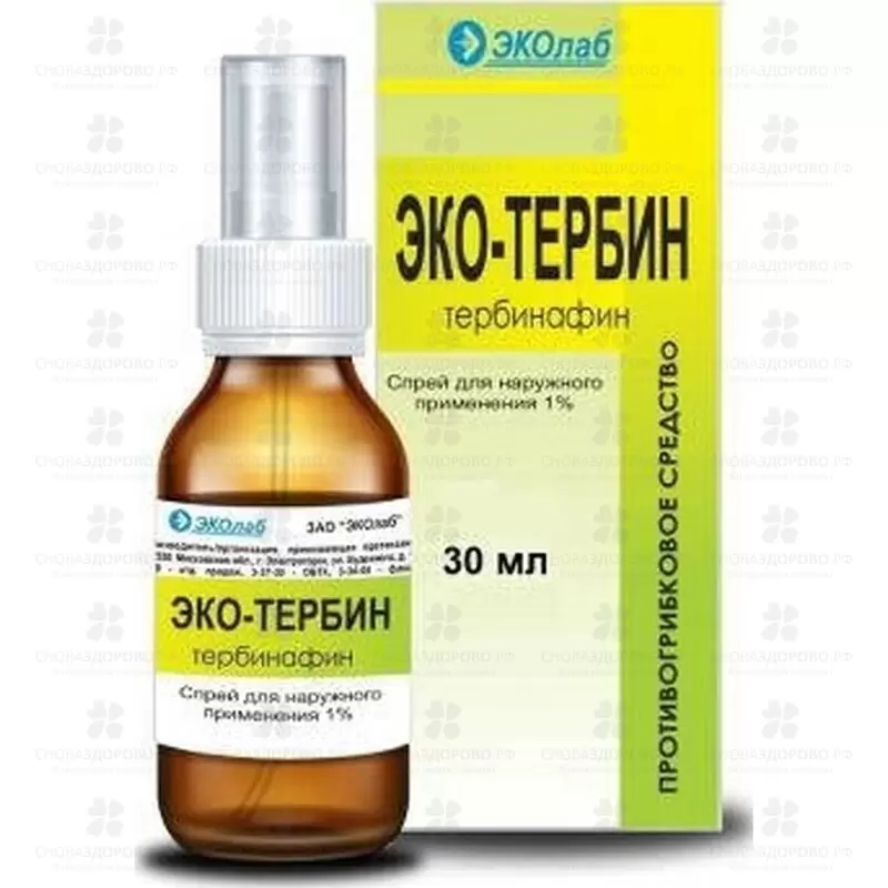 ЭКО-Тербин спрей для наружного применения 1% 30мл флакон ✅ 38140/06944 | Сноваздорово.рф