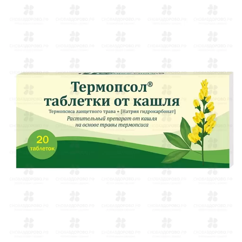 Термопсол таблетки от кашля №20 ✅ 21660/06920 | Сноваздорово.рф