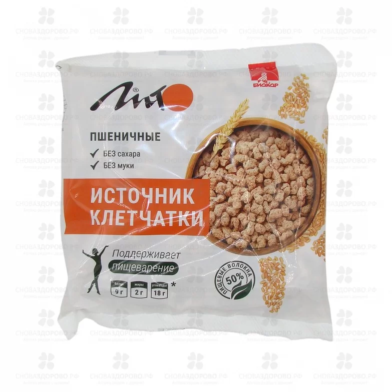 Отруби ЛИТО хрустящие пшеничные 100г с кальцием (БАД) ✅ 39129/06721 | Сноваздорово.рф