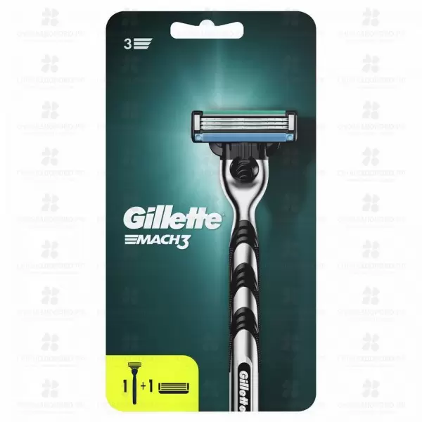 Gillette Бритва MACH 3 + 2сменные кассеты ✅ 36258/07768 | Сноваздорово.рф