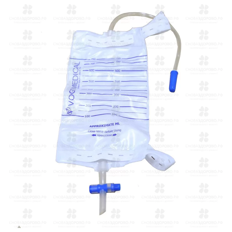 Мочеприемник одноразовый Vogt Medical 750мл стерильный (ножной/с краном) ✅ 20498/06442 | Сноваздорово.рф